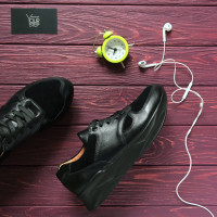 Кросівки з чорної шкіри зі вставками Арт. 15-2 ДОП*