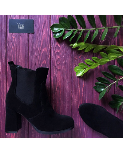 Чорні Челсі на підборах Арт. 805-2Ок