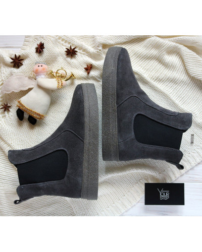 Челсі із сірої замші Арт. 12-1Ls