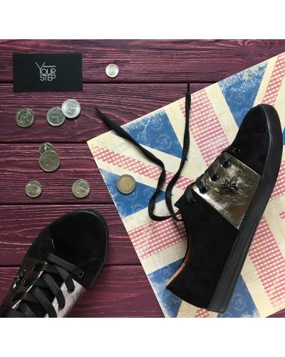 Кеди з чорної замші Арт. Т-2/003-3650