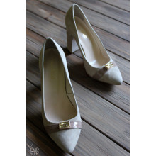 Туфлі-човники бежевого кольору Арт. 35-1/44Ок-3660