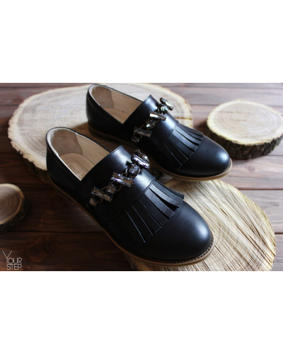 Туфлі з чорної шкіри Арт. 05-14-3647