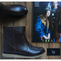 Ботинки из шоколадной кожи Арт. 12-19(М8)