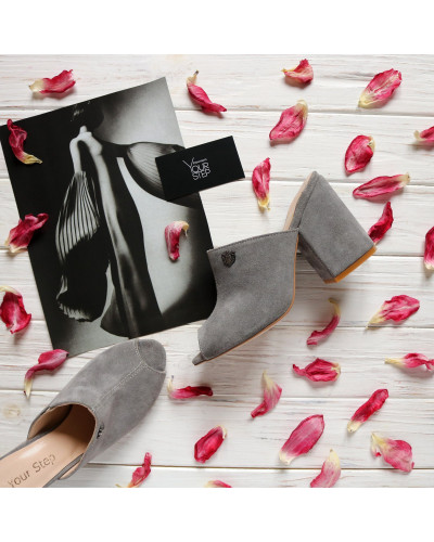 Мюлі із сірої замші Арт. 95-10/49ОК