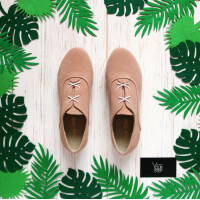 Кеды из замши цвета персик Арт. 05-1(Am4)