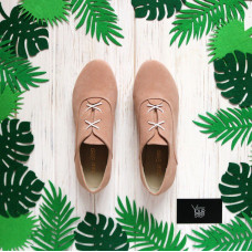 Кеды из замши цвета персик Арт. 05-1(Am4)