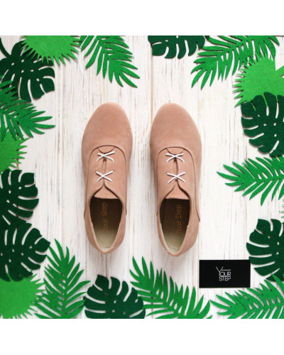 Кеды из замши цвета персик Арт. 05-1(Am4)