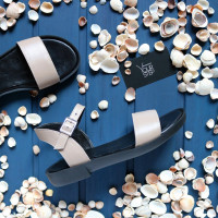 Босоніжки з натуральної шкіри бежевого кольору Арт. 10-5/144