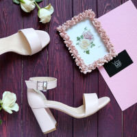 Рожеві босоніжки на підборах Арт. 853-3/48Ок