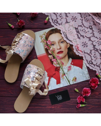 Шльопанці з нубуку Арт. 10-16/112-0015