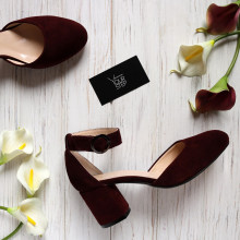 Замшеві босоніжки на підборах Арт. 605-6/45Ок