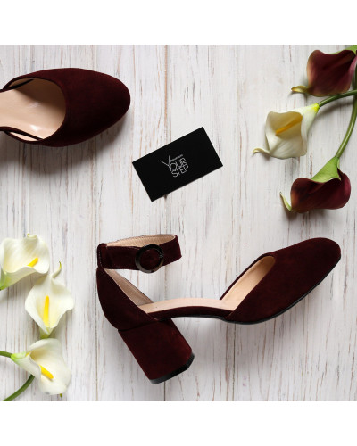 Замшеві босоніжки на підборах Арт. 605-6/45Ок