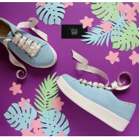 Кеди із блакитної замші Арт. 33-1/143-0015