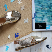 Сандали из кожи цвета золото Арт. 10-17Lib