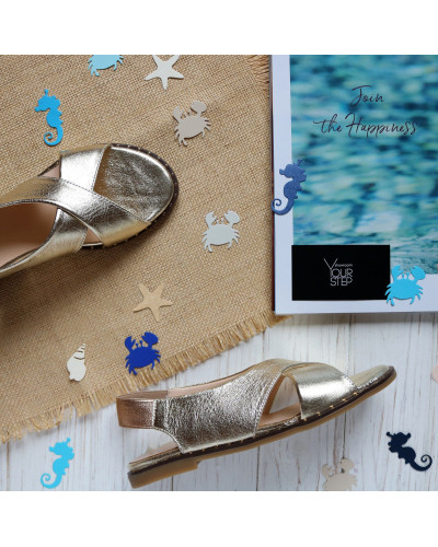 Сандали из кожи цвета золото Арт. 10-17Lib