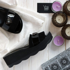 Шльопанці чорного кольору Арт. 228-1-3323