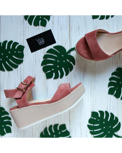 Босоніжки з замші на високій підошві Арт. 352-2