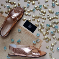 Сандали из кожи с золотым напылением Арт. 10-17Lib