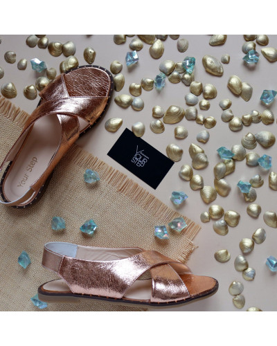 Сандали из кожи с золотым напылением Арт. 10-17Lib