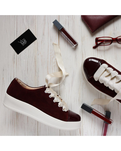 Кеди бордового кольору Арт. 33-1/143RS