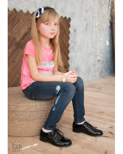 Туфли из черной лаковой кожи Арт. 100-1 ДОП*