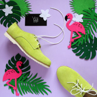 Кеды из замши салатового цвета Арт. 100-1Kr ДОП*