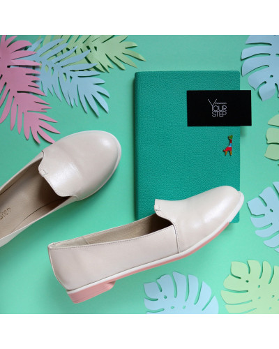 Бежеві шкіряні сліпери Арт. 05-3К(Mr8)