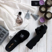 Шльопанці чорного кольору Арт. 228-1-3323