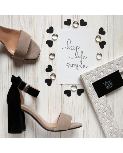 Замшеві босоніжки на підборах Арт. 853-3/48Ок