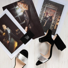 Босоніжки з чорної замші Арт. 853-2/48Ok