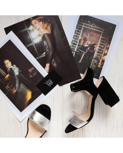 Босоніжки з чорної замші Арт. 853-2/48Ok