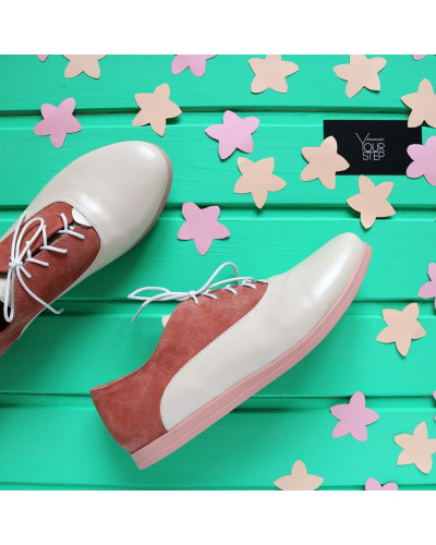 Кеды бежево-персикового цвета Арт. 05-1(Am4)