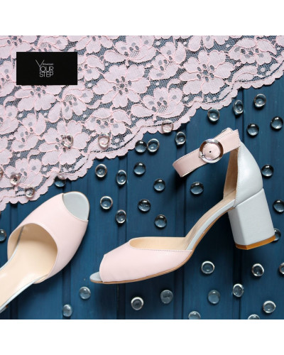 Шкіряні босоніжки на підборах Арт. 605-5/45Ок