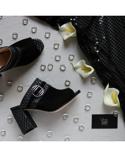 Мюлі чорного кольору Арт. 853-4/48Ok