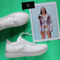 Кросівки з білої шкіри Арт. Om-1 ДОП*