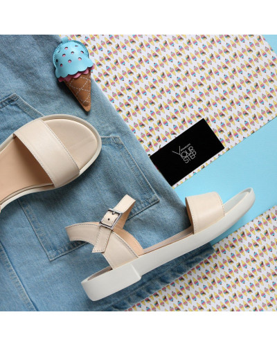 Босоніжки бежевого кольору Арт. 10-5/144