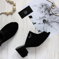 Мюлі із чорної замші Арт. 605-7Ок-3707