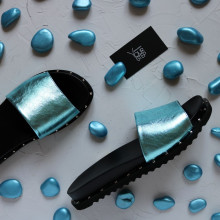 Шльопанці блакитного кольору Арт. 10-9/125