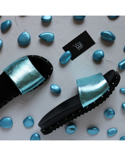 Шльопанці блакитного кольору Арт. 10-9/125