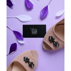 Туфли из замши цвета персик с фурнитурой Арт. 95-4/44ОК-3685