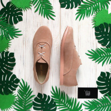 Кеды из замши цвета персик Арт. 05-1(Am4)