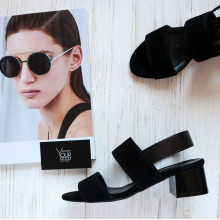 Босоніжки з натуральної замші чорного кольору Арт.: 415-3