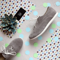 Кеды из серой замши Арт. 05-1(Am4)