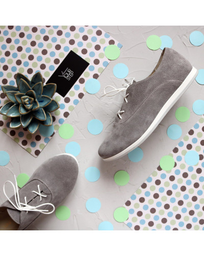 Кеды из серой замши Арт. 05-1(Am4)