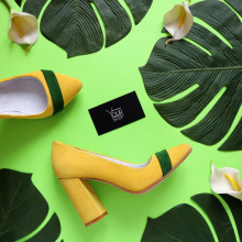 Туфлі-човники жовтого кольору Арт. 35-1/44Ок-3660б/ф