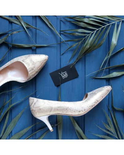 Туфлі-човники з принтом під пітон Арт. 657-2/36