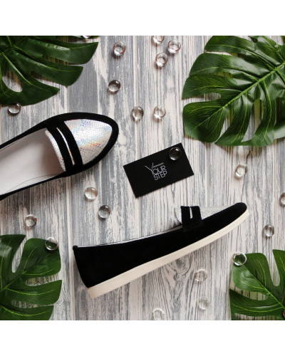 Балетки з чорної замші Арт. 16-3VG