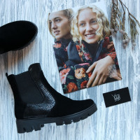 Челсі із чорної замші зі вставками Арт. 12-1(S2)