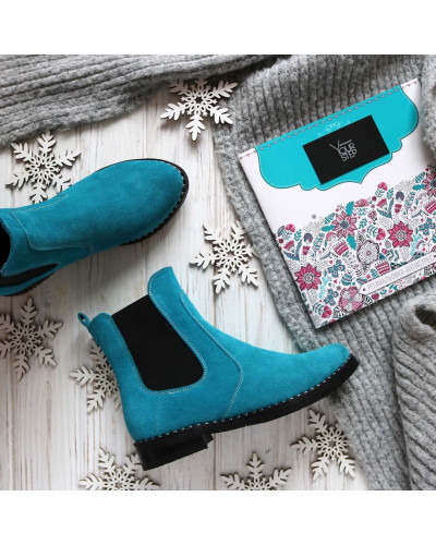 Челсі із блакитної замші 12-1V(64)