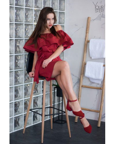 Босоніжки на підборах з гострим носом Арт. 657-4/w324Ок